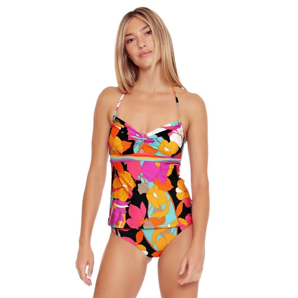 Trina Turk Women's Gemini Bandeau Tankini Top Multicolor 6 NWT